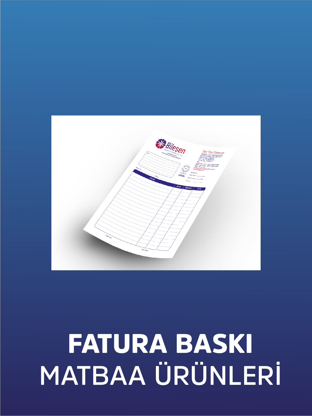 Fatura İrsaliye Makbuz Baskı